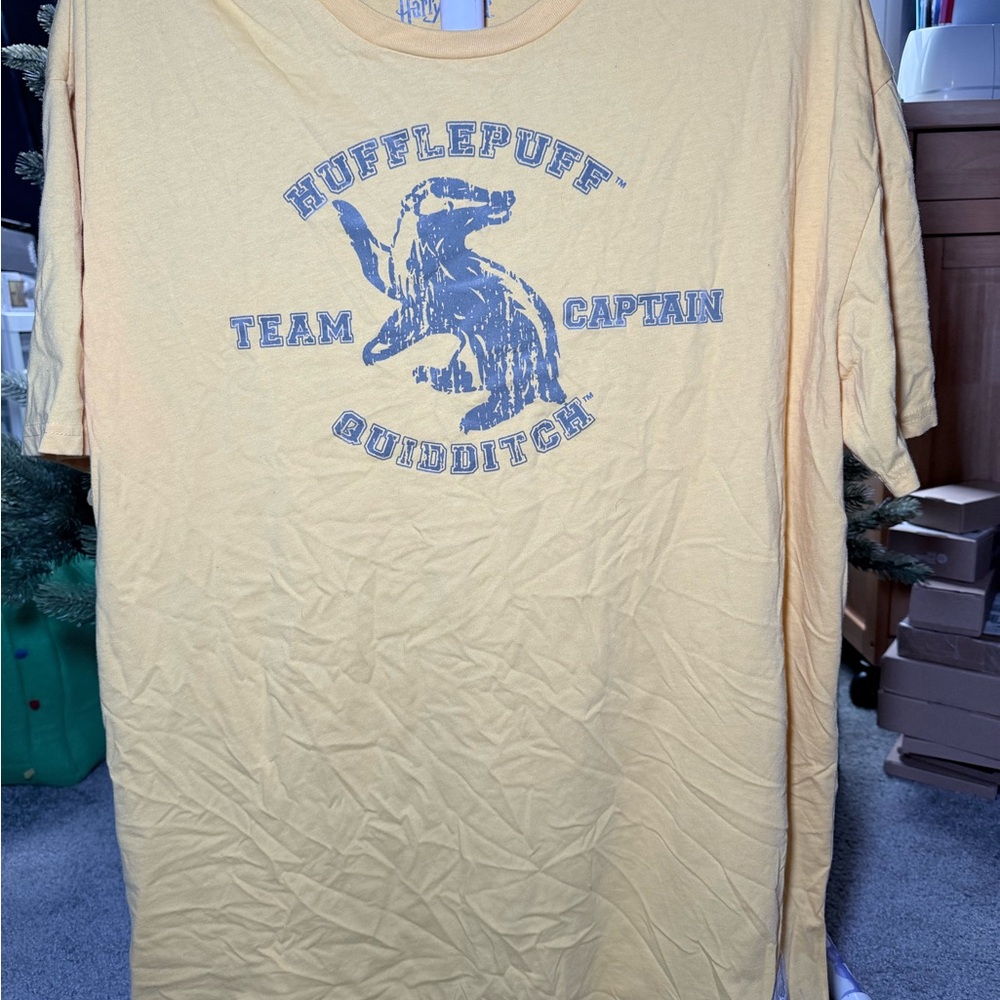 Hufflepuff Team Captain Quidditch Yellow T-Shirt